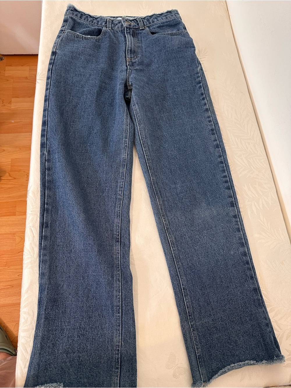 OAK + FORT Wide-Leg Blue Denim Jeans